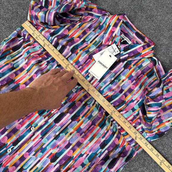 Foxcroft Margie Plus Multicolor Prism Long Sleeve Shirt NWT Size 1X - Picture 5 of 8